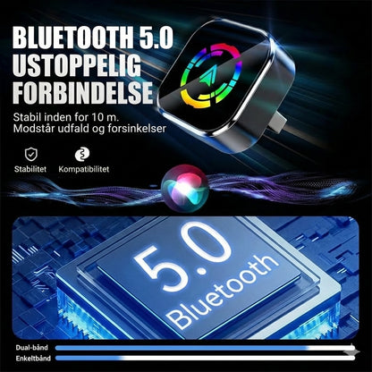 Trådløs 2-i-1-adapter til iPhone og Android Auto