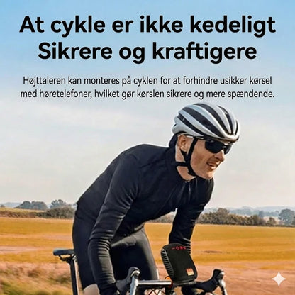 Bluetooth-højttaler til cykel – vandtæt cykelhøjttaler med robust beslag (stødsikker og med håndfri opkald)