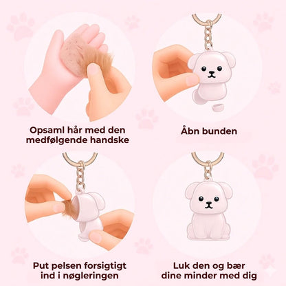 Snuzzle personlig nøglering med kæledyrshår – unik mindegenstand til hunde og katte