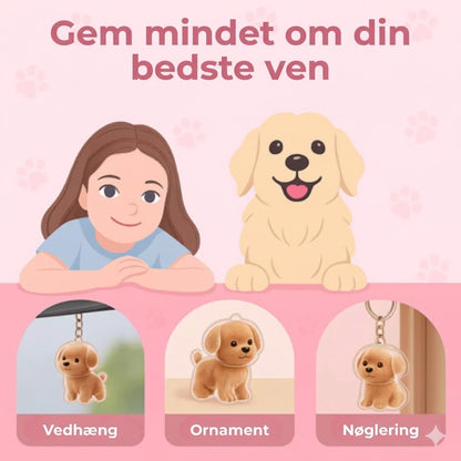 Snuzzle personlig nøglering med kæledyrshår – unik mindegenstand til hunde og katte