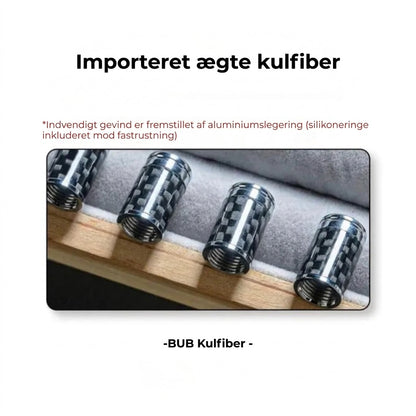 Luksus ventilhættesæt i kulfiberstil – Kulfiberlook – Universel til bil, motorcykel og cykel – Sporty hjulbeskyttelse – [4 stk.]