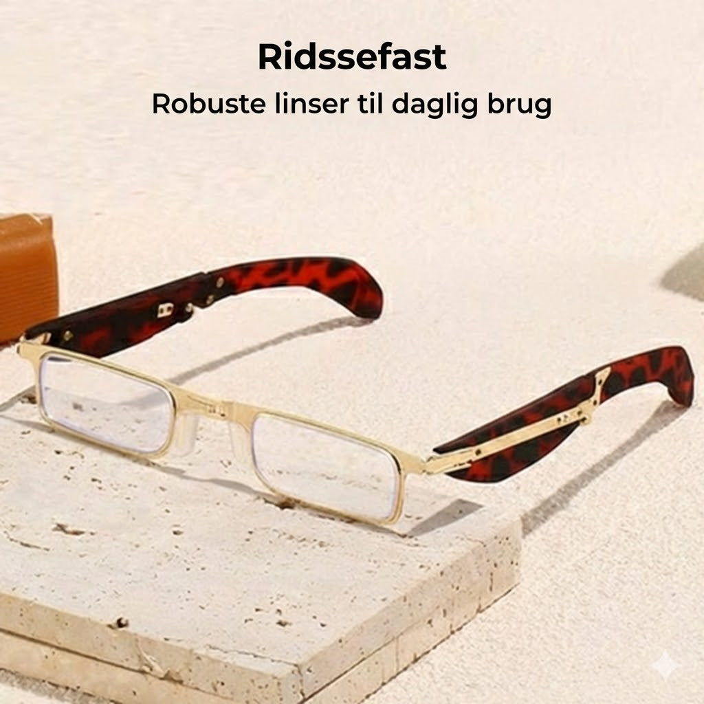 Sammenklappelige læse-/computer briller – blålysfilter – sammenklappelige (med etui)