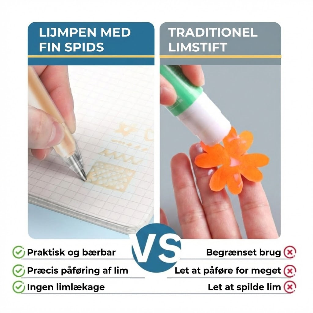 Limpen med fin spids – præcisions lim til scrapbooking og kortfremstilling (6-pak)