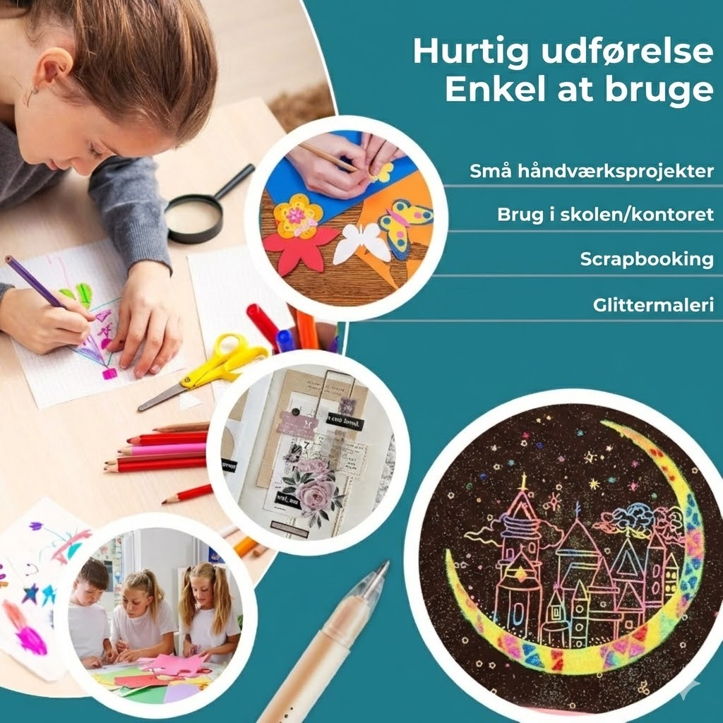 Limpen med fin spids – præcisions lim til scrapbooking og kortfremstilling (6-pak)
