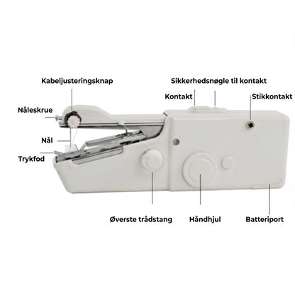 Elektrisk håndholdt symaskine – til tøj og gardiner