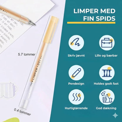 Limpen med fin spids – præcisions lim til scrapbooking og kortfremstilling (6-pak)