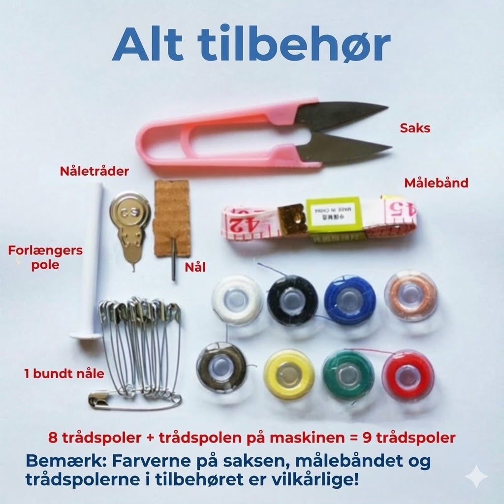 Elektrisk håndholdt symaskine – til tøj og gardiner