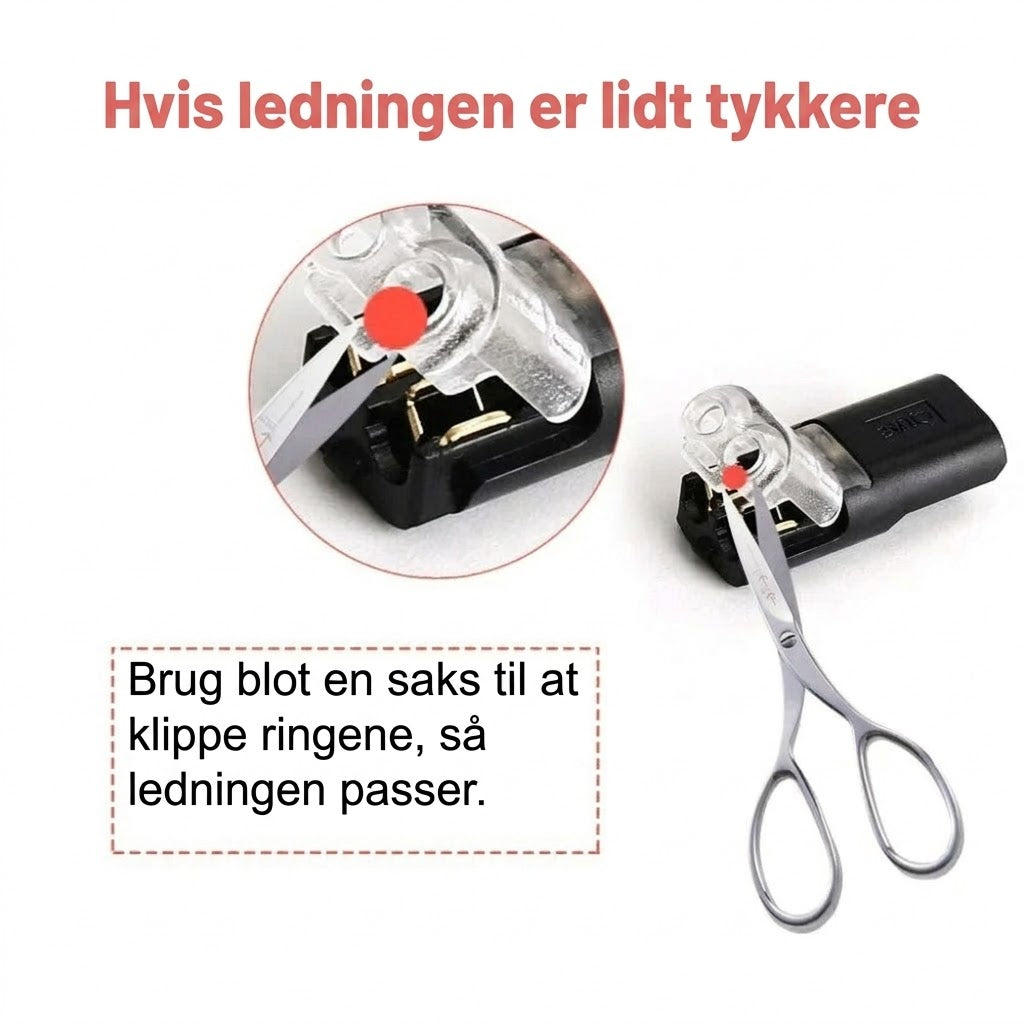 [20 stk] Hurtigkoblinger med lås – 2-polet stikforbindelse