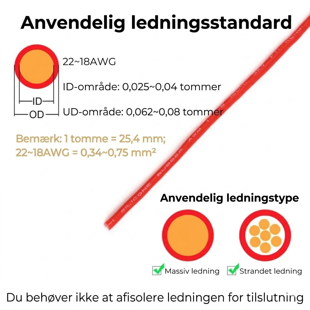 [20 stk] Hurtigkoblinger med lås – 2-polet stikforbindelse
