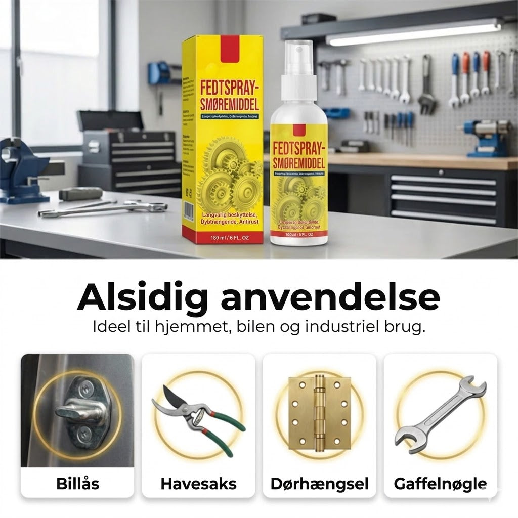 Multifunktionsspray – rustløsner og smøremiddel