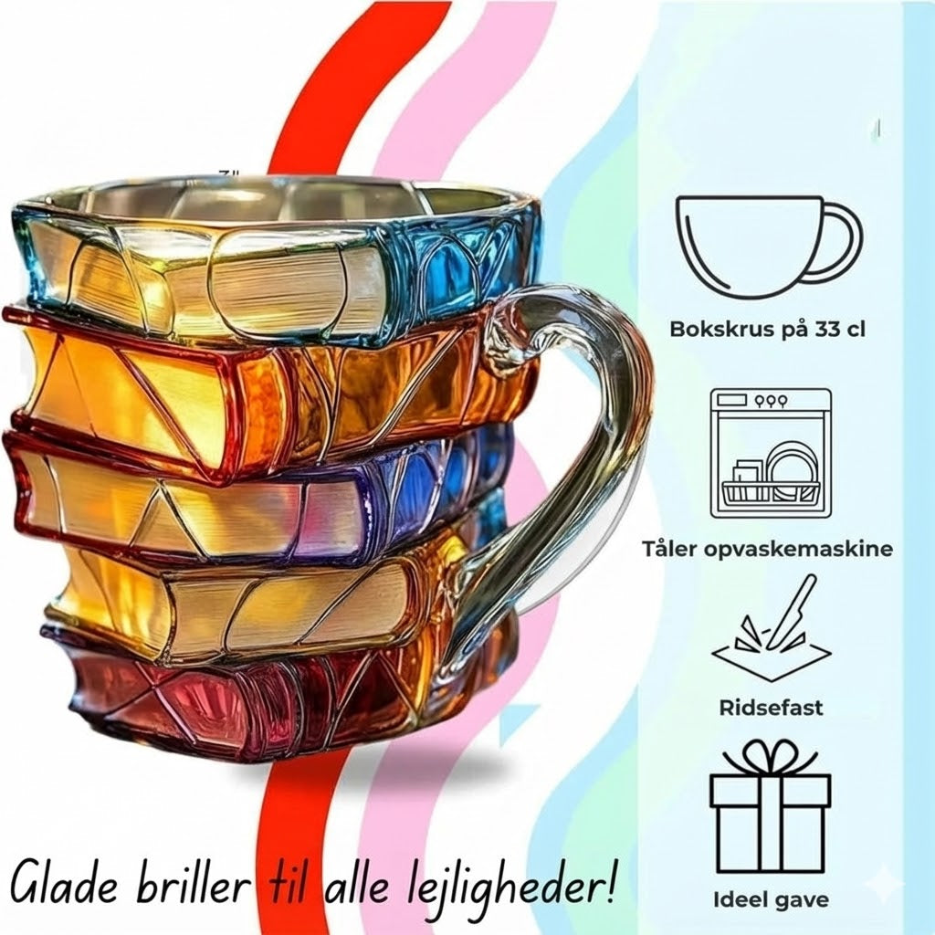 Håndmalet bogelsker-krus