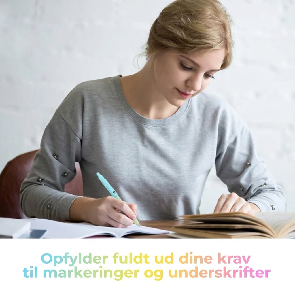 Luksus gelpennesæt (5 stk.) – Smukt gradientdesign – 0,5 mm hurtigtørrende blæk