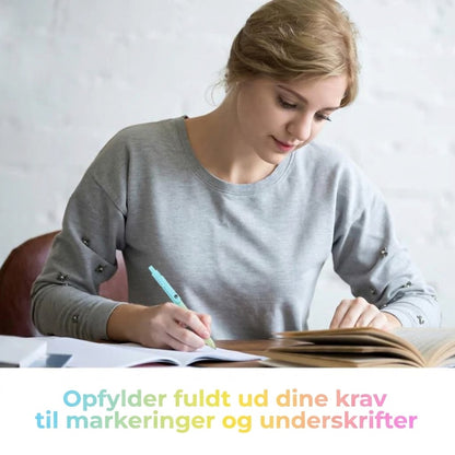 Luksus gelpennesæt (5 stk.) – Smukt gradientdesign – 0,5 mm hurtigtørrende blæk