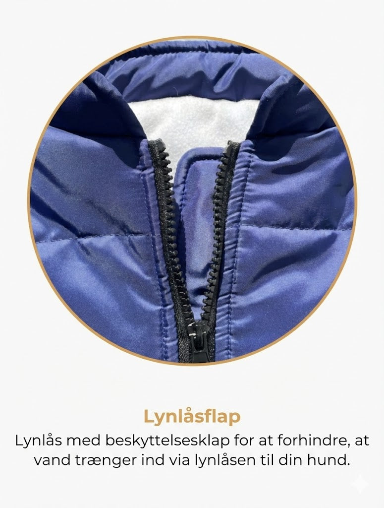 DoggyKings™ hundejakke med integreret sele – vandtæt og varm (3-i-1-design)