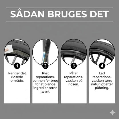 Reparationspen til ridser på bilfælge – 3 stk.