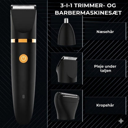 3-i-1 kropsplejetrimmer til mænd – Elektrisk kropshårstrimmer