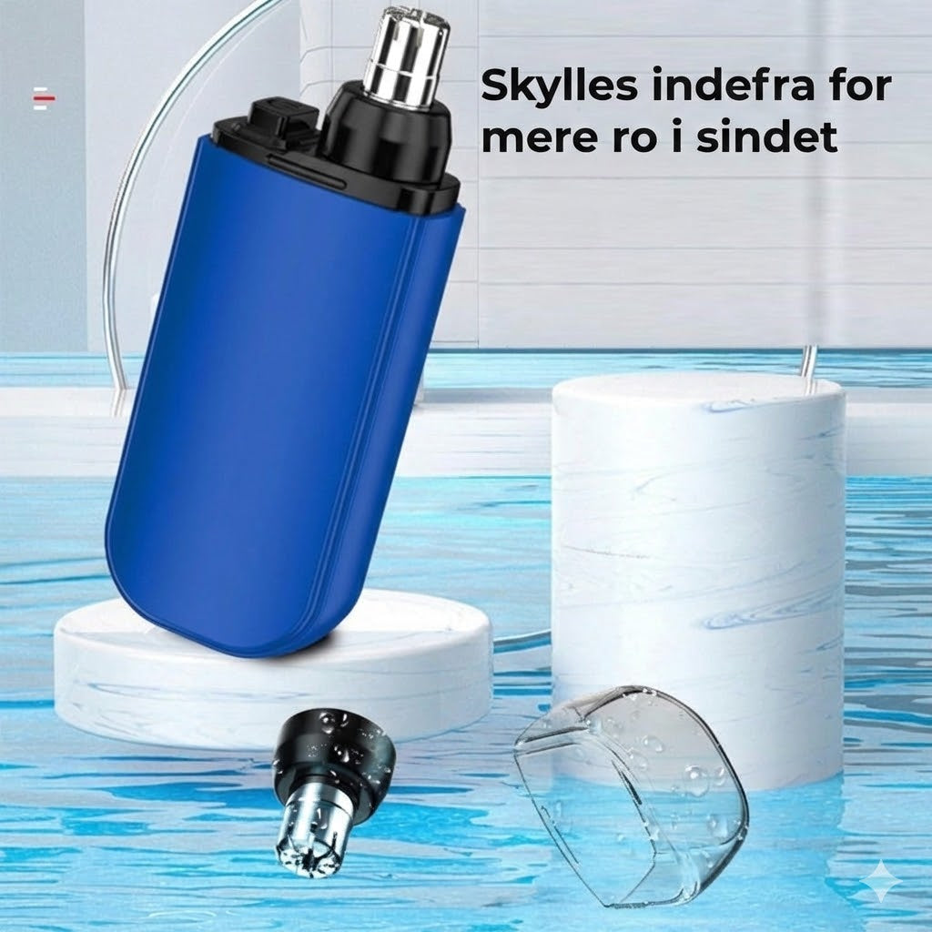 Næse- og ørehårstrimmer – USB-C-genopladelig (vandtæt og smertefri)