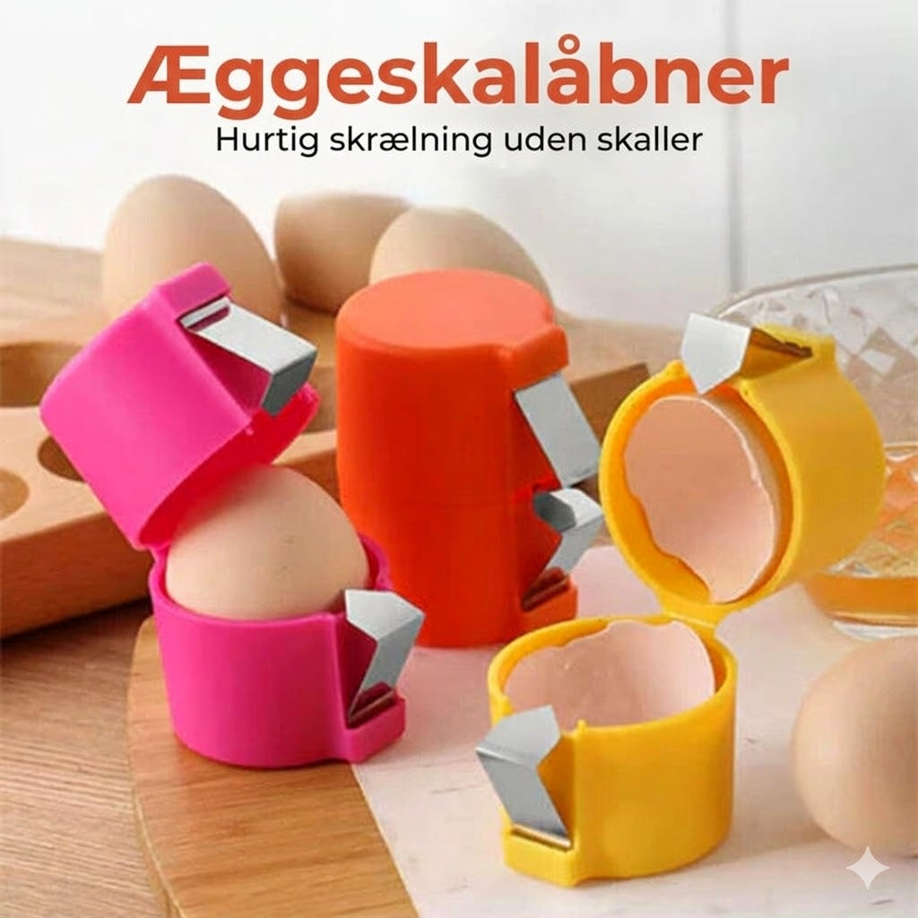 Perfekt æggeskalsåbner med holder