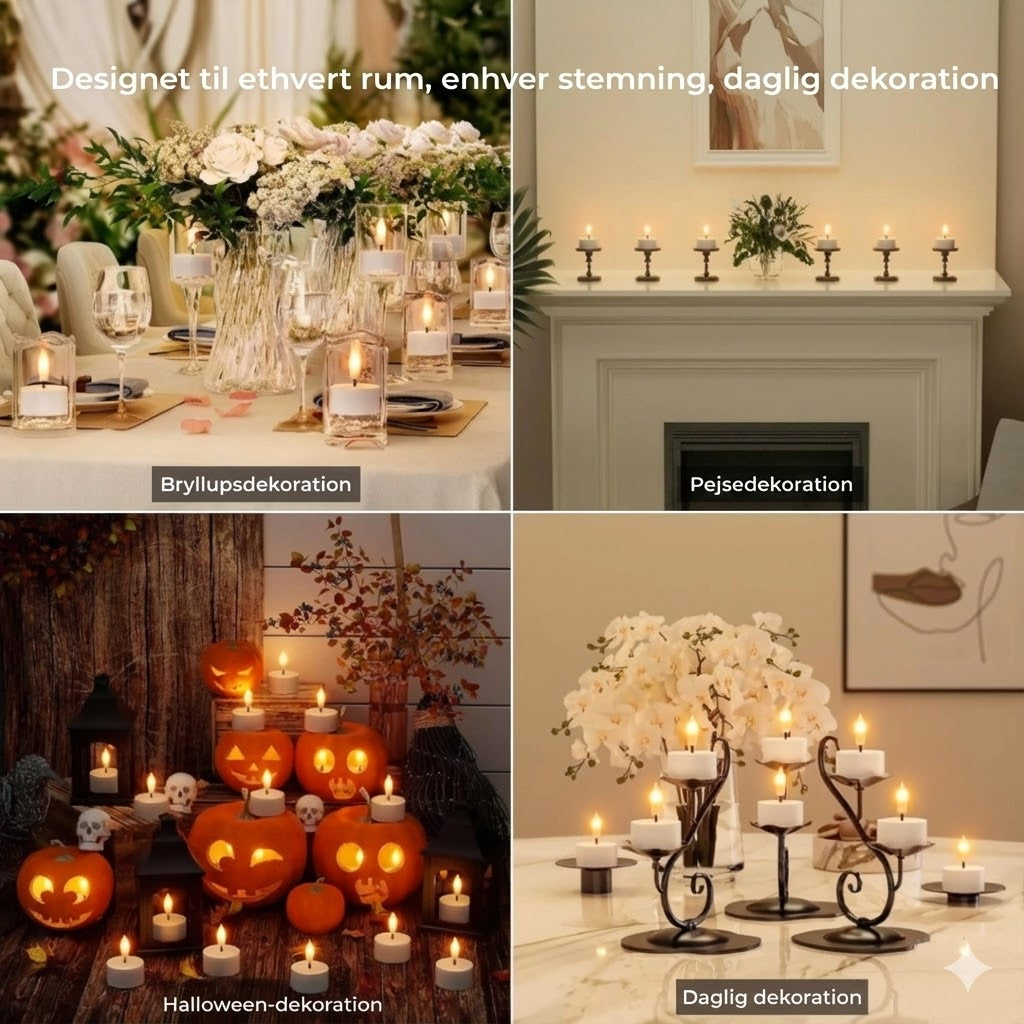 Genopladelige LED-lys med fjernbetjening