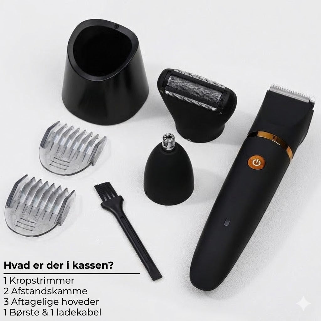 3-i-1 kropsplejetrimmer til mænd – Elektrisk kropshårstrimmer