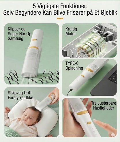 Hårklipper med vakuumfunktion (ingen rod)