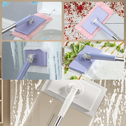 Håndholdt mini-moppe – med 6 magiske rengøringsklude