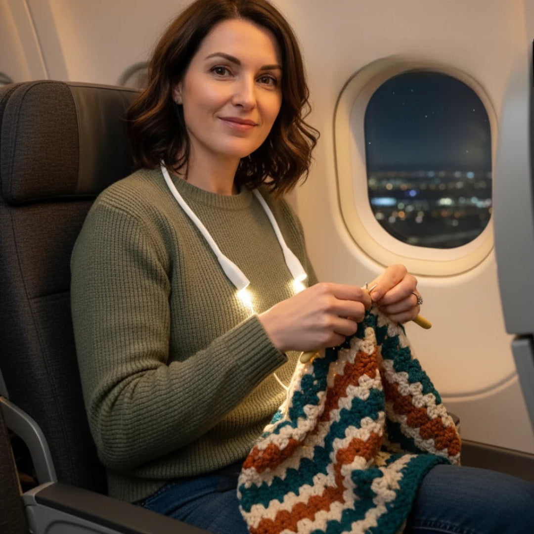 Genopladelig LED-nakkelampe til læsning og strikning (dæmpbar)